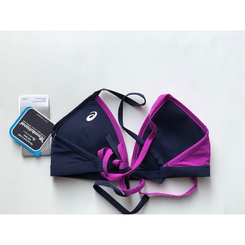 ASICS Women's Kanani Reversible Bikini Top Purple Size M - Picture 3 of 5